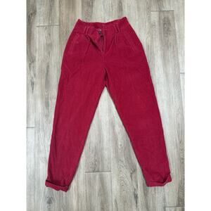 Women’s Vintage Cherry Red Corduroy Bushwhacker USA HighWaist Pants 27x26